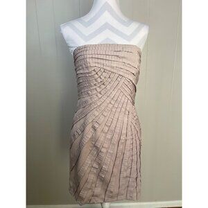 Strapless Ark & Co. Pleated Bodycon Dress S
